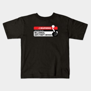 Protected By Millennial Anti-Theft Device Kids T-Shirt